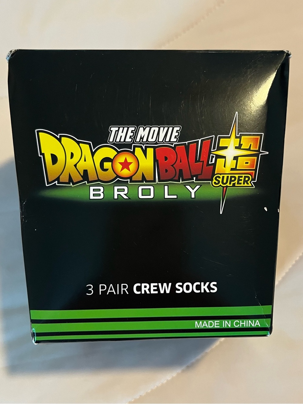 Dragon Ball Super Broly Men's Crew Socks - Black & Green (3 Pair)